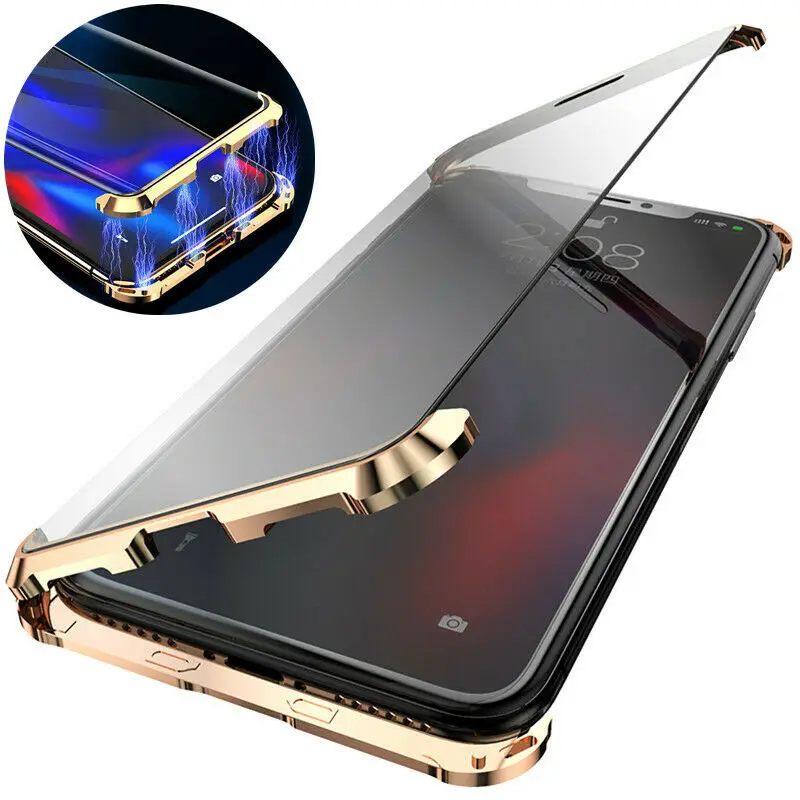 Бескаркасный двухсторонний теплоотвод из закаленного стекла чехол для iPhone X XS MAX
