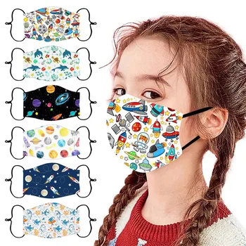 

Mascarilla masque 6PCS Children Cartoon Printed Reusable Washable Outdoor Breathable Face Mask Mascarilla Facemask Protection