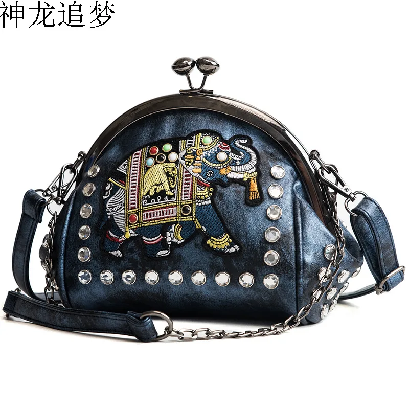 

Famous brand design European and American fashion handbags clip slanting small shell bag crossbody bag shoulder chain bag