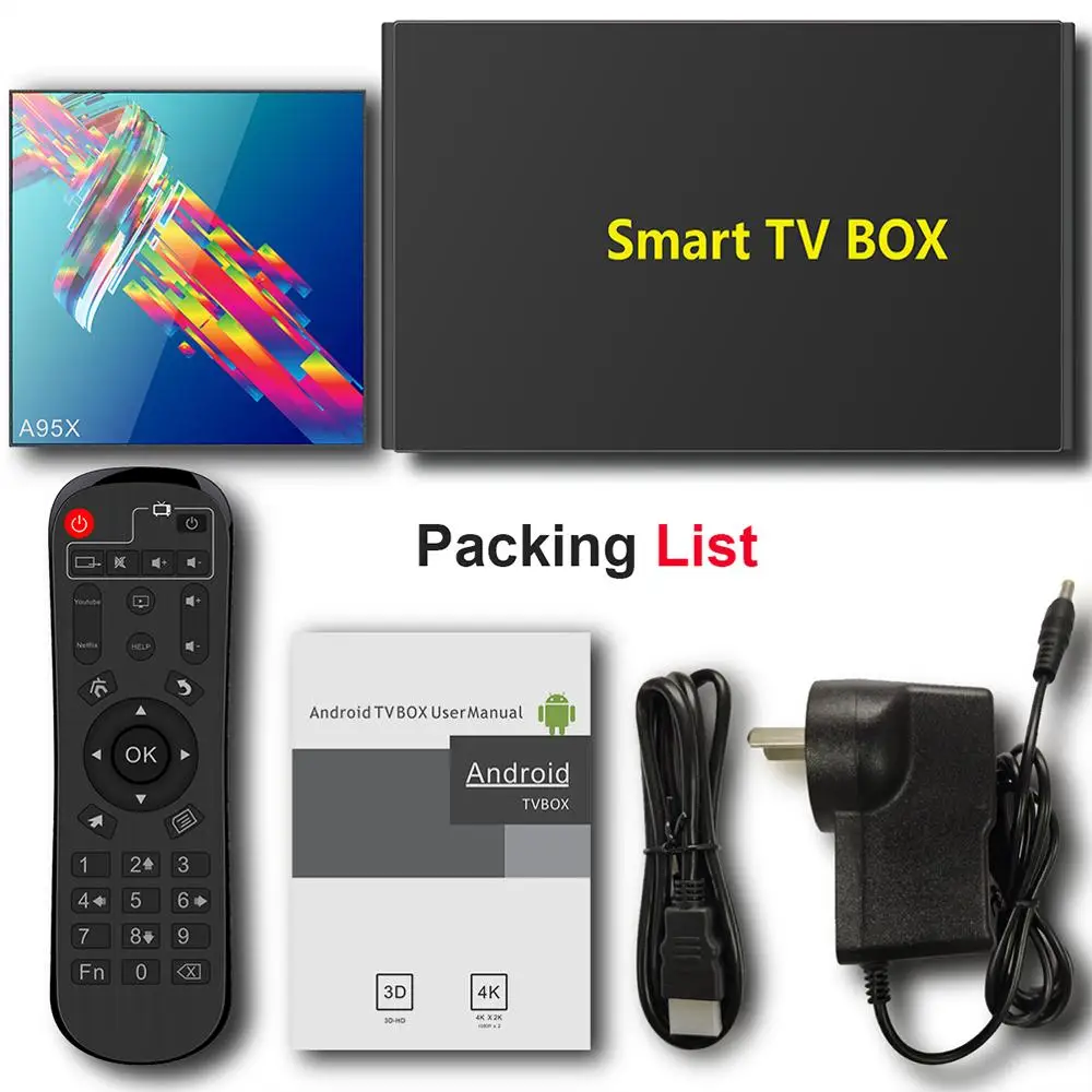 ТВ приставка Android 9,0 A95XR3 Rockchip RK3318 4 Гб ОЗУ 64 Гб ПЗУ 4K Netflix Youtube Plex HBO LEMADO Smart Android tv Box
