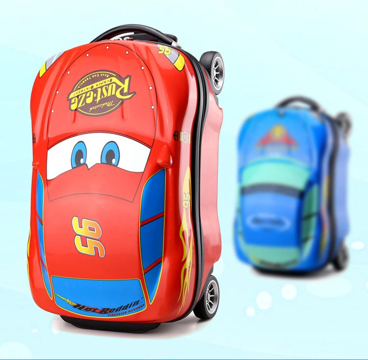 3D Детский чемодан, автомобильный багаж для путешествий, детский Дорожный чемодан на колесиках для мальчиков, чемодан на колесиках для детей, чемодан на колесиках