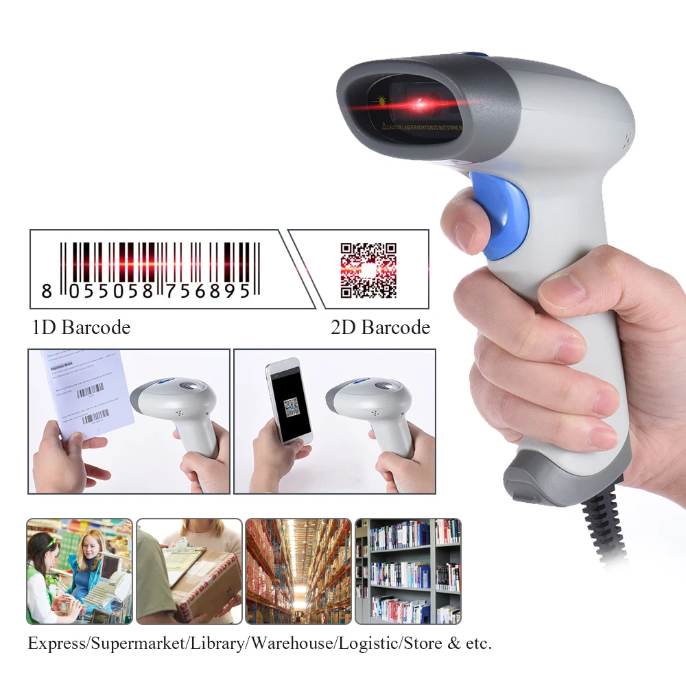 Оригинальный считыватель штрих кодов Aibecy 2D QR 1D USB|usb barcode scanner|barcode scannerbar code reader |