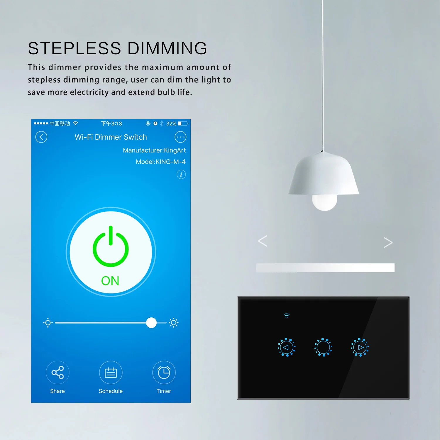  Ewelink Led Dimmer Wifi Dimmer Switch Smart Touch light switch Bulb 220V/110V Dimmer work With Amaz - 4000324728472
