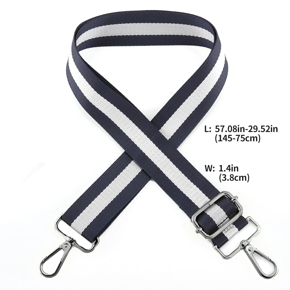 Nylon New Lady DIY Bag Strap Shoulder Bag Hanger Color Belt Bag with Decorative Accessories Adjustable and Detachable Wide Belt