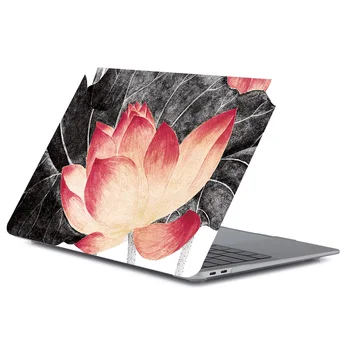 

Chinese Painting Lotus Pattern Laptop Case For MacBook Retina Air 11 12 13.3 New Pro 15.4 16 inch Cover shell
