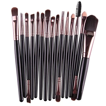 

15PCS Makeup Brush Set Foundation Brush Eye Shadow Concealer Makeup Brush Kit Liquid Powder Cream Blender Cosmetics Tool Black