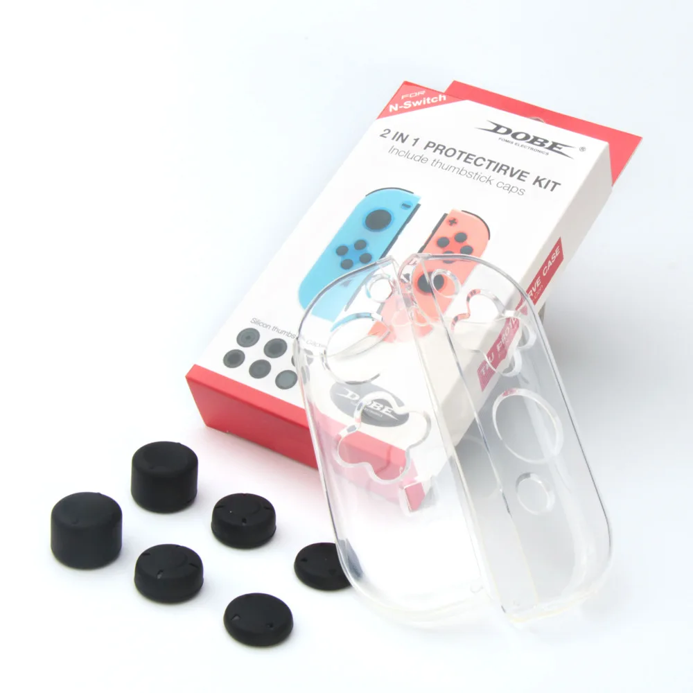 

New switch joy-con handle TPU protective case + high and low key cap set ns protective case A520
