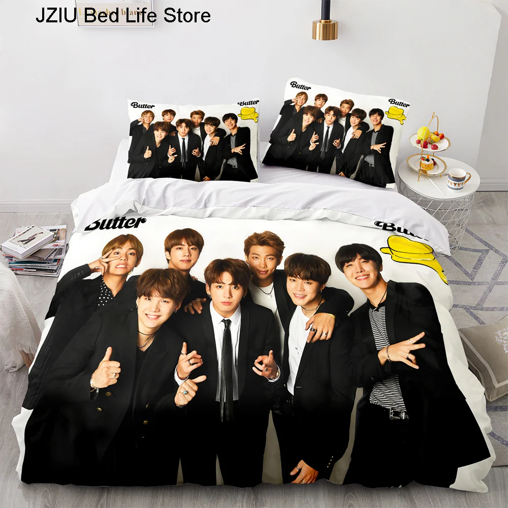 Kpop Hot Bulletproof Youth League Bedding Set Single Twin Full Queen