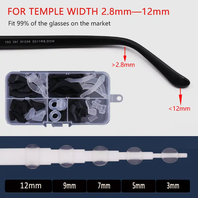 Occhiali di sicurezza Transparent Kit di Riparazione Occhiali con  Cacciavite Antiscivolo per Occhiali e Occhiali da Sole Naselli ad Aria 5  tipi Naselli per Occhiali Antiscivolo 25 Paia Naselli Occhiali in Silicone