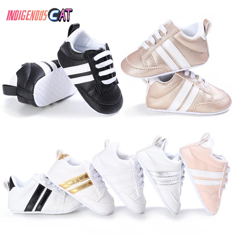 Baby Shoes Pu Leather Shoes Sports Sneaker Newborn Baby Boys Girls Stripe Pattern Shoes Infant Sport Soft Anti-slip Shoes Baby Shoes Pu Leather Shoes Sports Sneaker Newborn Baby Boys Girls Stripe Pattern Shoes Infant Sport Soft Anti-slip Shoes