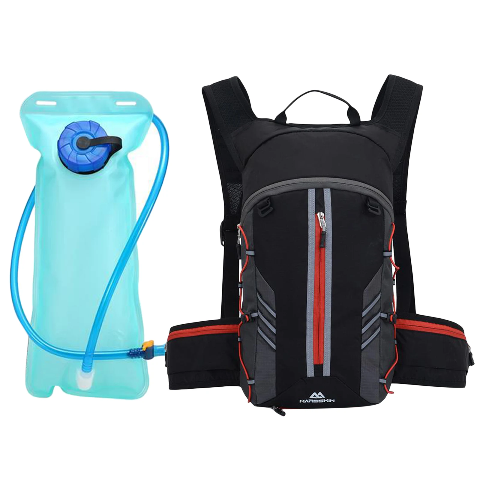 Lightweight Waterproof Durable Camping Daypack Bicycle Rucksack 10L Foldable Hydration Backpack Outdoor Folding Storage Compartment for Cycling Running Hiking Fishing
