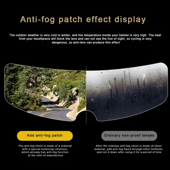 

Waterproof Motorcycle Full Face Helmet Anti-fog Lens Patch Durable Long-lasting Universal Motorcycl Helmet Anti-fog Patch