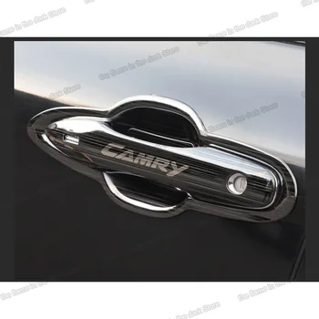 

Lsrtw2017 Stainless Steel Car Door Bowl Handle Trims for toyota camry 2019 2020 2018 70 v70 xv70 trd accessories sport edition