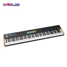 WORLDE P-88 برو 88-مفتاح USB ميدي وحدة تحكم بلوحة مفاتيح شاشة الكريستال السائل مع 88 شبه المرجحة مفتاح forMusic ستوديو مرحلة الأداء الحي