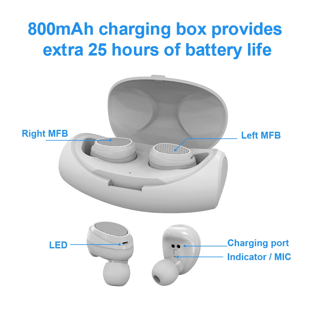 Новые беспроводные наушники Bee Bluetooth 5 0 TWS HIFI Handsfree Наушники Mini In ear гарнитура для