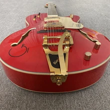 

Classic brand jazz guitar, large rocker vibrato system, hollow jazz, moving tone, comfortable feel, free delivery to home.