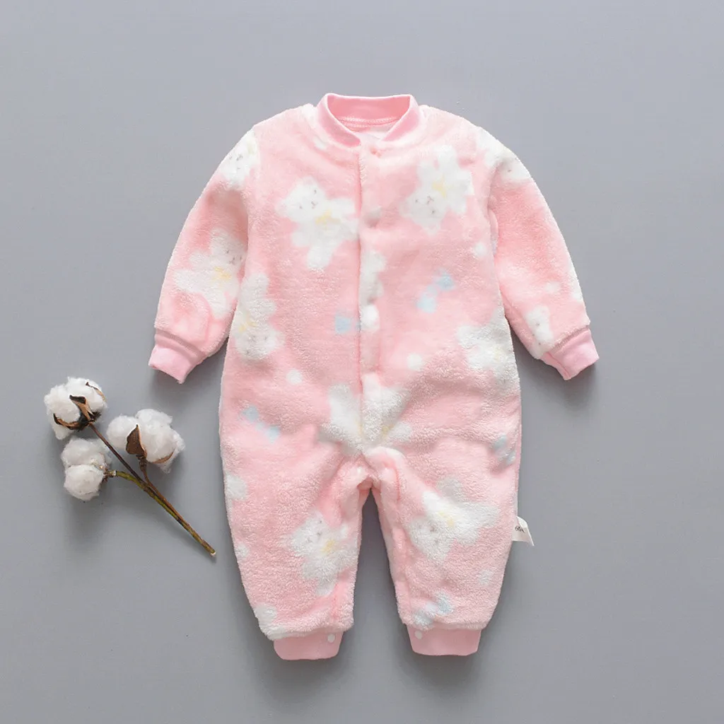 Зимние пальто; куртка для новорожденных; детский мультяшный медведь; флисовый теплый комбинезон; мягкая Пижама; Модная одежда для малышей; костюм; C850 - Цвет: PK