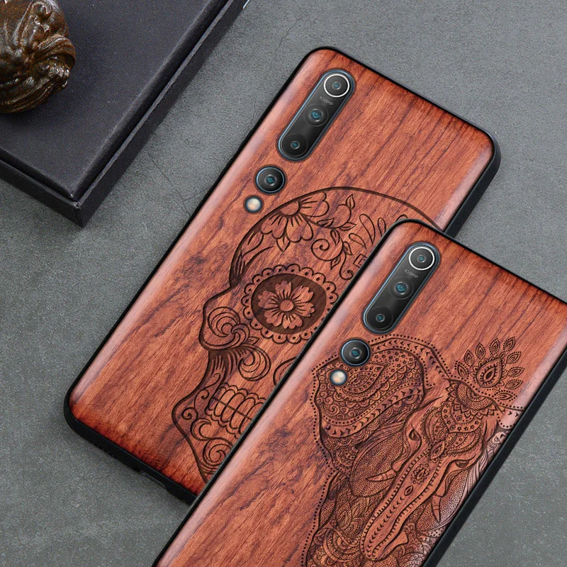 Деревянный чехол для телефона Xiaomi mi 10 11 Ultra 9t pro 9 Mi Lite redmi note 8 | Мобильные телефоны и