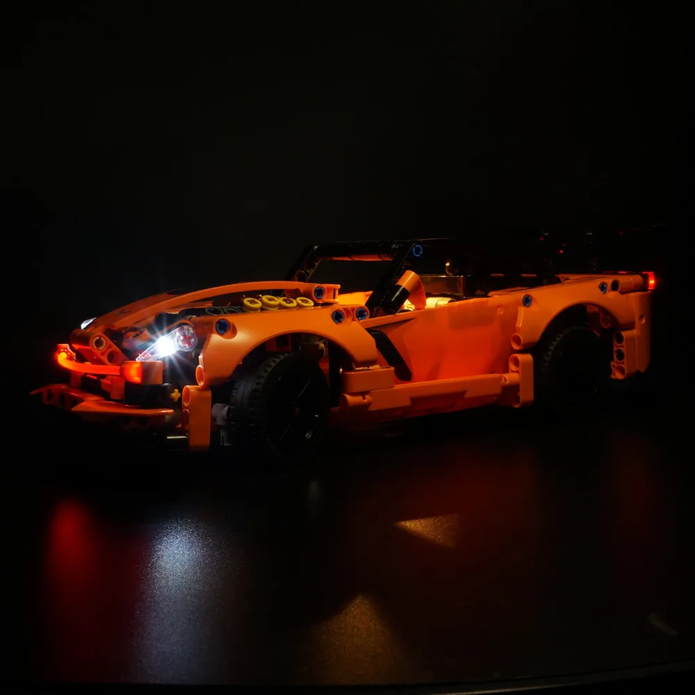 Светодиодный светильник для серии Technic 42093 Corvette ZR1(в комплект входит только светильник