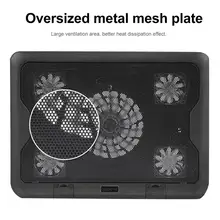 

Laptop Cooling Pad Sturdy 40kg Bearing 5 Fans for Laptops up to 18 Inch Laptop Cooling Stand Notebook Cooling Pad