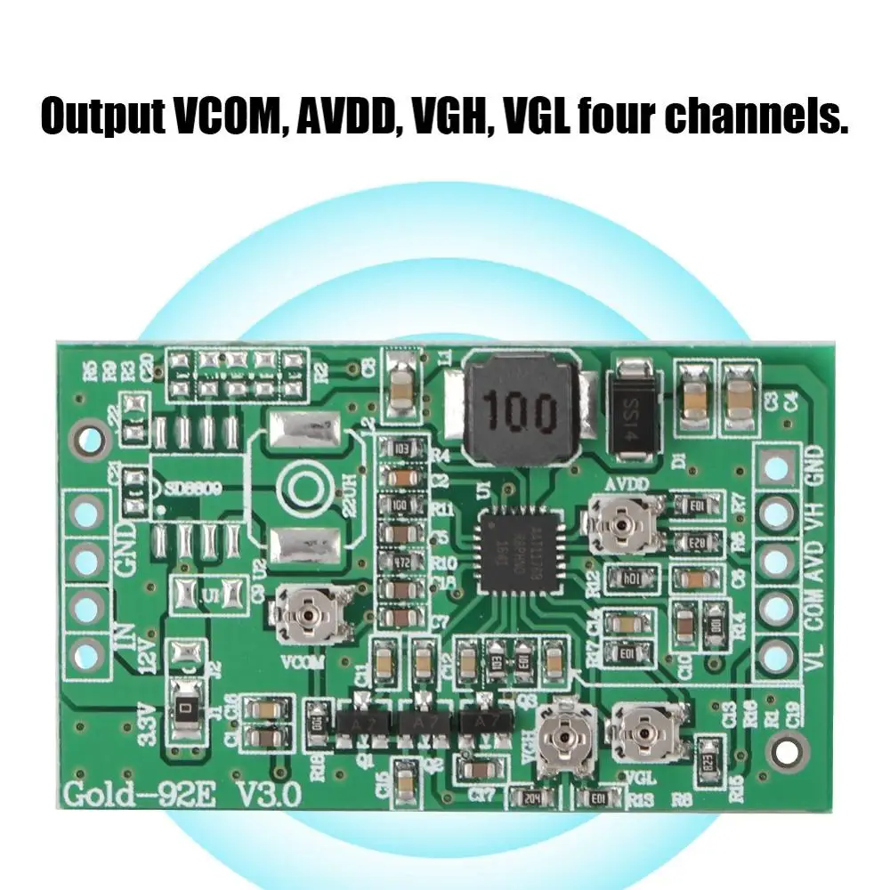 Повышение платы модуль ЖК дисплей TCON VGL VGH VCOM AVDD 4 Регулируемый Gold 92E|Платы
