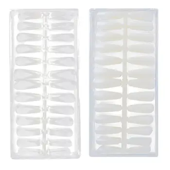 

520Pcs/Set Ballerina False Nails Full Cover Natural/Clear Artificial Fake Tips It is smooth and lightweight, with no pressure on