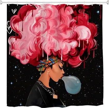 

Color Star Mermaid Shower Curtain Set Washable Bathroom Decoration Polyester Fabric Bathroom Curtain With Hook