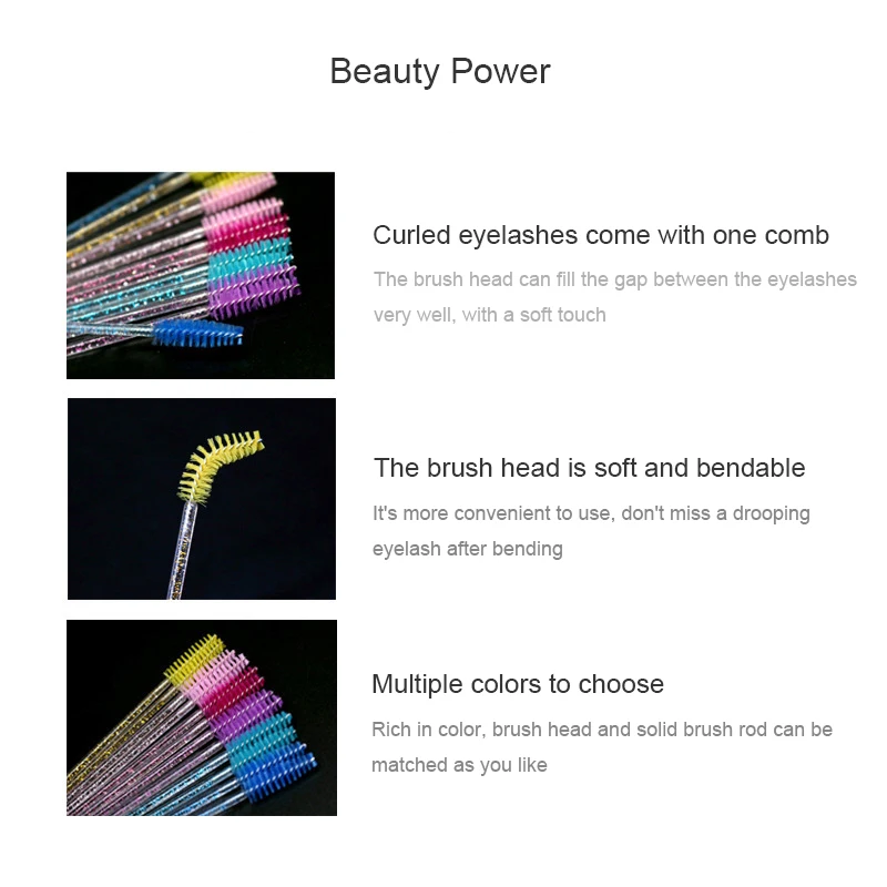 Disposable Mascara Wands Mini Lashes Brushes Mascara Applicator Micro Spoolie Brushes 50 Pcs/Set for Eye Lash makeup brush set makeup brush eyelashes brush eyelash brush makeup tool set makeup tool