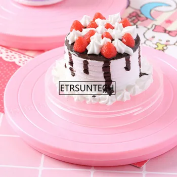 

50pcs/lot Rotating Cake Turntable Revolving Cake Decorating Stand Platform Cakes Decorating Tool YT0083