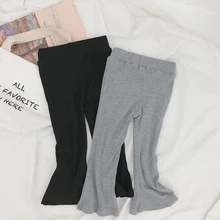 Chifuna/Новые эластичные однотонные повседневные весенне-осенние штаны для девочек Одежда для маленьких девочек осенняя одежда для маленьких девочек, брюки для годовалых девочек