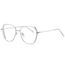 Полигональный плоский светильник, анти-Blu-ray компьютерные очки, Простые Модные компьютерные очки, ультра-светильник, классические ретро металлические очки