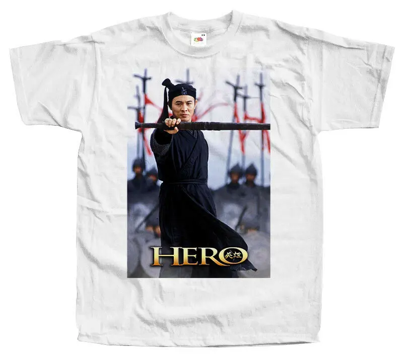 Новинка футболка Hero безымянный Джет ли V6 белая все размеры | Мужская одежда
