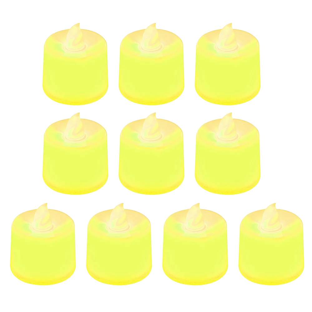 1 шт. Креативный светодиодный светильник-свеча, многоцветная Лампа, имитирующая цвет пламени, чайный светильник, украшение для дома, свадьбы, дня рождения, Прямая поставка - Цвет: yellow