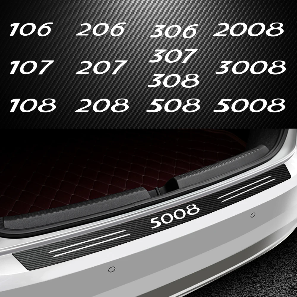 Для Peugeot 206 207 307 3008 Защита от царапин полоса наклейка автостайлинг углеродное