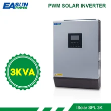 EASUN POWER Solar Inverter 3KVA 24V 220V Hybrid Inverter Pure Sine Wave Built-in 50A PWM Solar Charge Controller Battery Charger