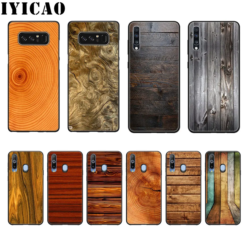 IYICAO древесины Мягкий силиконовый чехол для samsung A70 A60 A50 A40 A30 A20 A10 M40 M30 M20 M10 Note 8 9