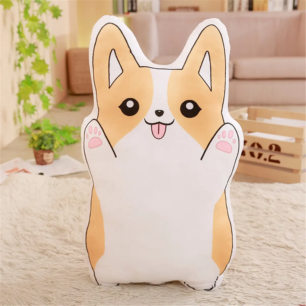 

Anime Peripheral Second Element Corgi Printed Dog Pillow Expression Cat Sofa Cushion Napping Pillow