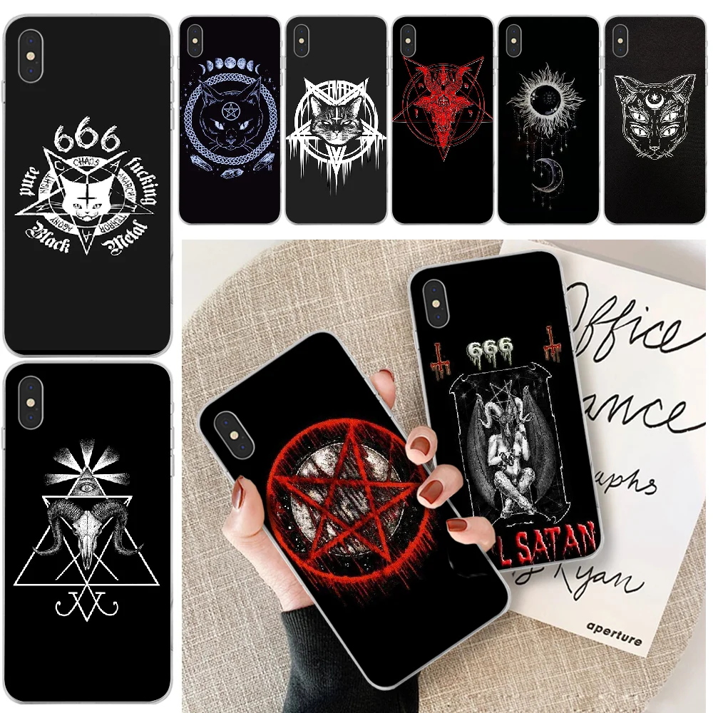 Пентаграмма 666 Demonic Satanic DIY Печать чехол для телефона iphone 6 6s plus 7 8 X XS XR MAX 11 pro Pro Max |
