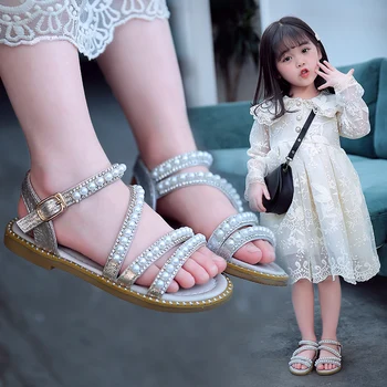 

2020 Summer Prety Girls Shoes Beading Sandals