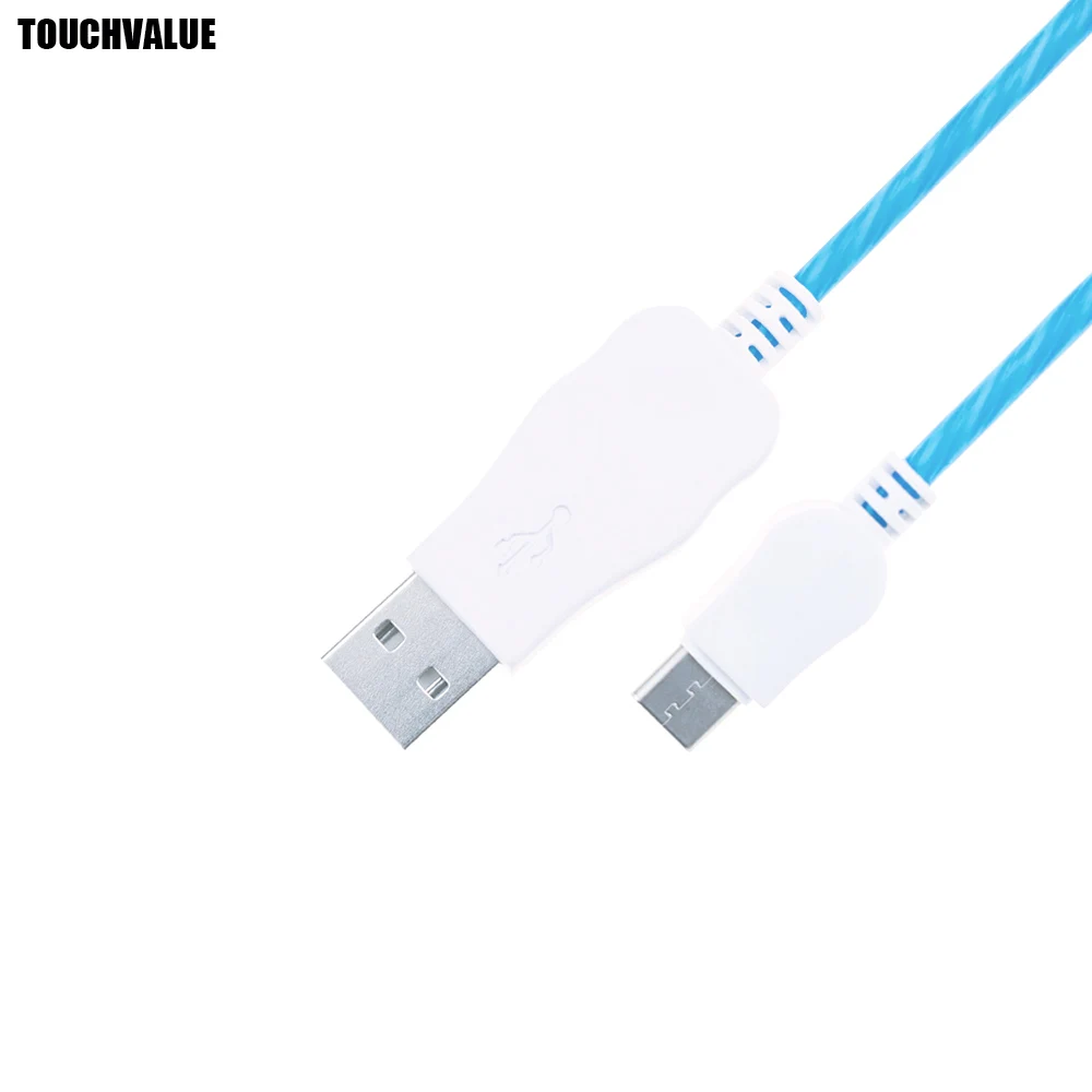 

LED USB Charging Cable For Android Mobile Phone 2m Flashing Micro Usb Cable Type C White Blue Pink Red Green