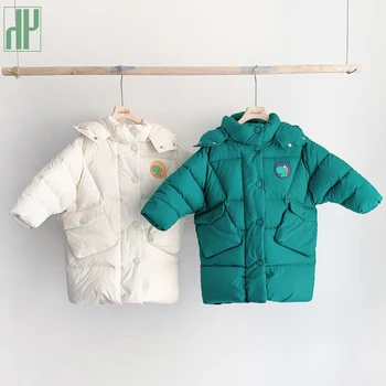 

2020 New children's down jacket hooded baby girl clothes long section child thick children's clothing boys winter jacket fashion