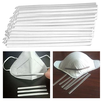 

100x 90mm Aluminum Strip Masks w/ Adhesive for DIY Masks Bridge Nose Clips