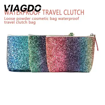 

Makeup Bag Cosmetic Bag Jewelry Travel Women'S Fashion Jewellery Vanity Case Nails Rainbow Glett Ins Professional Beauty