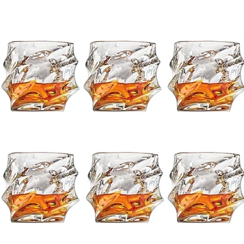 

Clear Crystal Whiskey Glass Glassware for Whiskey Beer Drinking Cup Wine Glass Set of 6