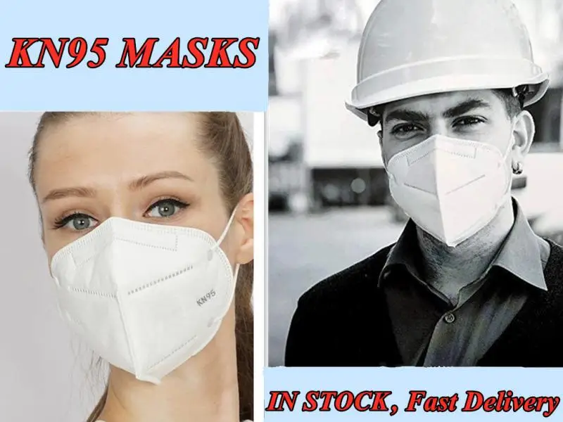 

2pcs KN95 Dustproof Anti-fog And Breathable Face Masks 95% Filtration N95 Masks Reusable Breathable Masks Features As KF94 FFP2