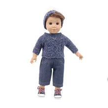 Special Offers Sweater + Beanie + Trousers Outfits Clothes Set for 18" (46cm) Logan Boy Dolls American Girl Doll Accessories Birthday Gift Toys Special Offers Sweater + Beanie + Trousers Outfits Clothes Set for 18" (46cm) Logan Boy Dolls American Girl Doll Accessories Birthday Gift Toys