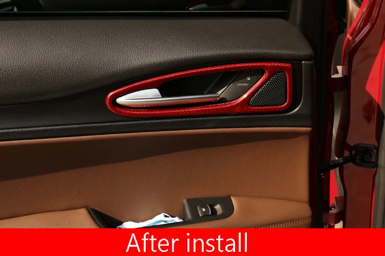 Для Alfa Romeo Stelvio- автомобильные аксессуары из настоящего углеродного волокна для межкомнатных дверей