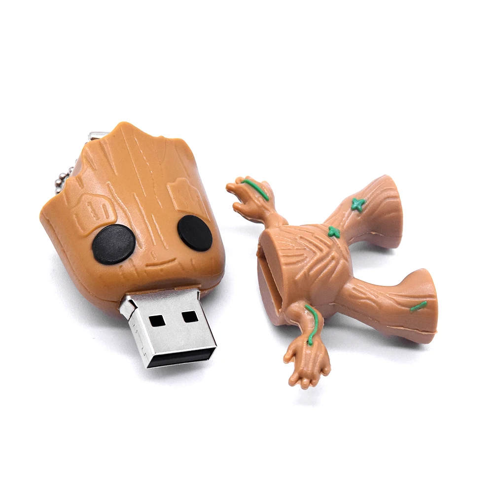 Креативные Мультяшные Usb флеш-накопители Groot стражи Галактики модный флеш-накопитель 128 МБ 64 Гб карта памяти Флешка 32 ГБ USB 2,0