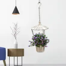 Винтажная железная подвесная раковина с парашютом, декоративная раковина, европейский стиль, для свадебной вечеринки, корзина, для помещений и улицы, украшение сада