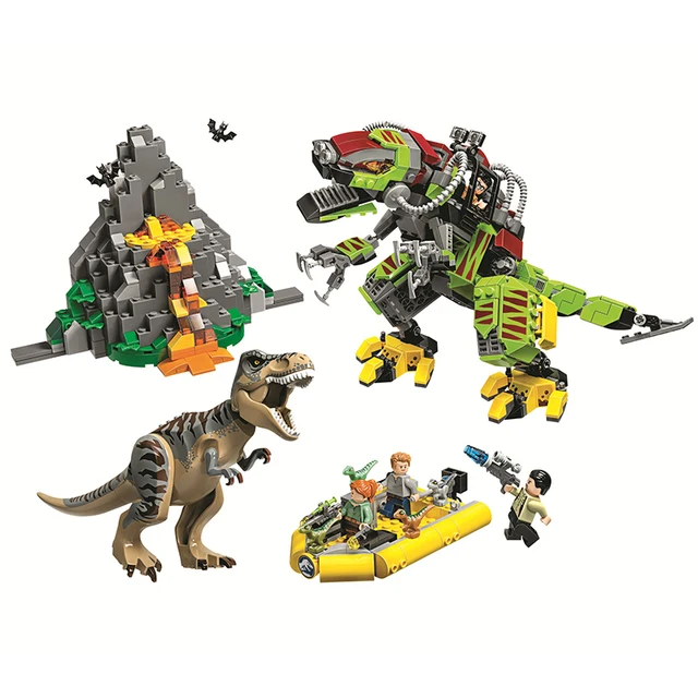 Jurassic World Tyrannosaurus Escape T rex Breakout Dinosaur Science Station Building Blocks Gift Compatible With 10920